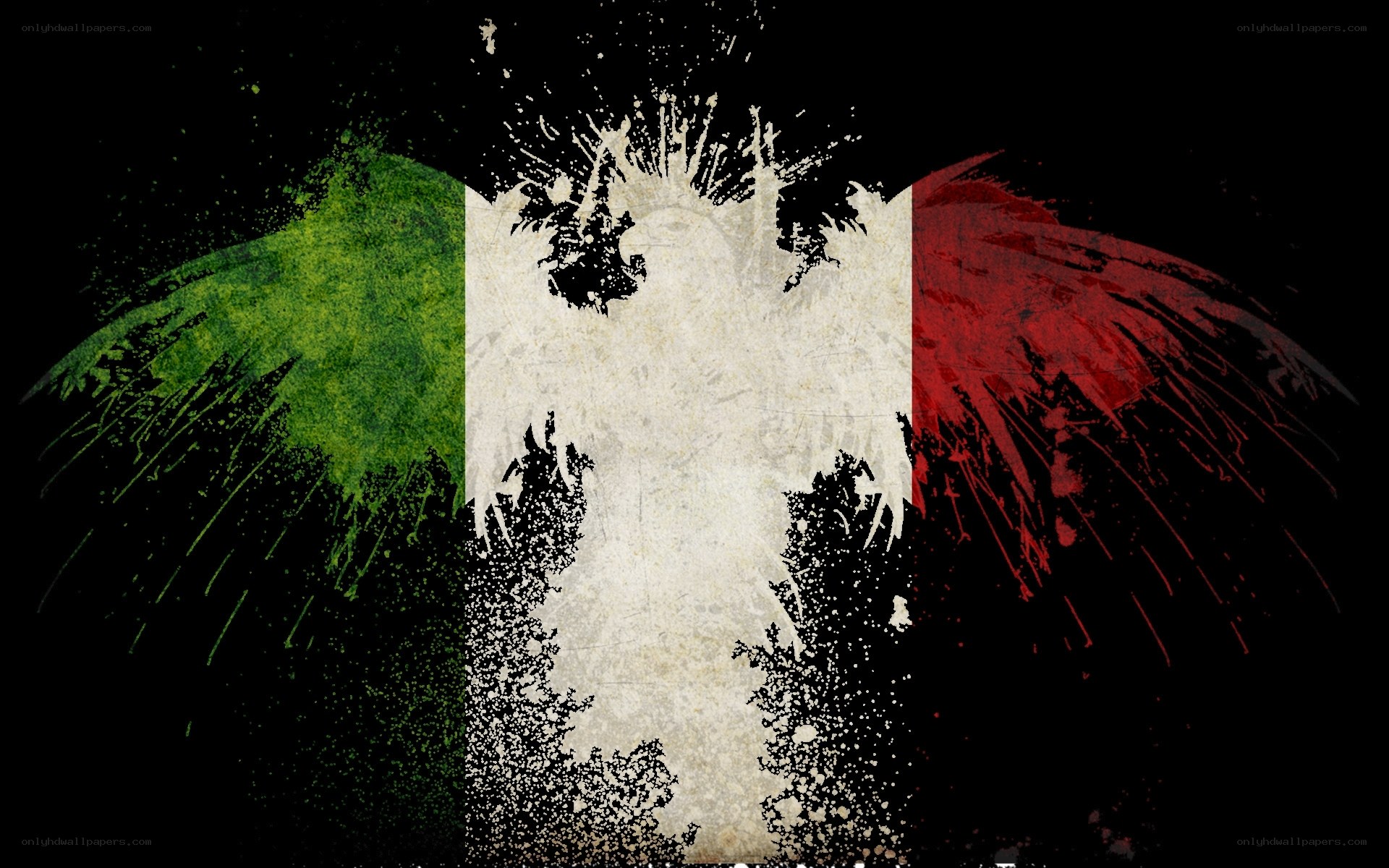 grunge italian flag design