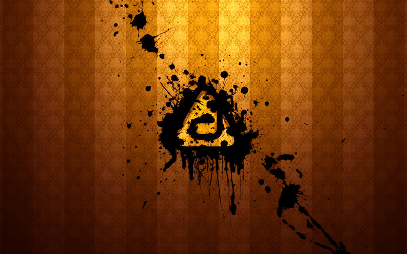 grunge logo splatter art