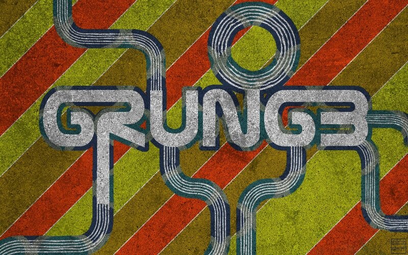 grunge logo with retro design