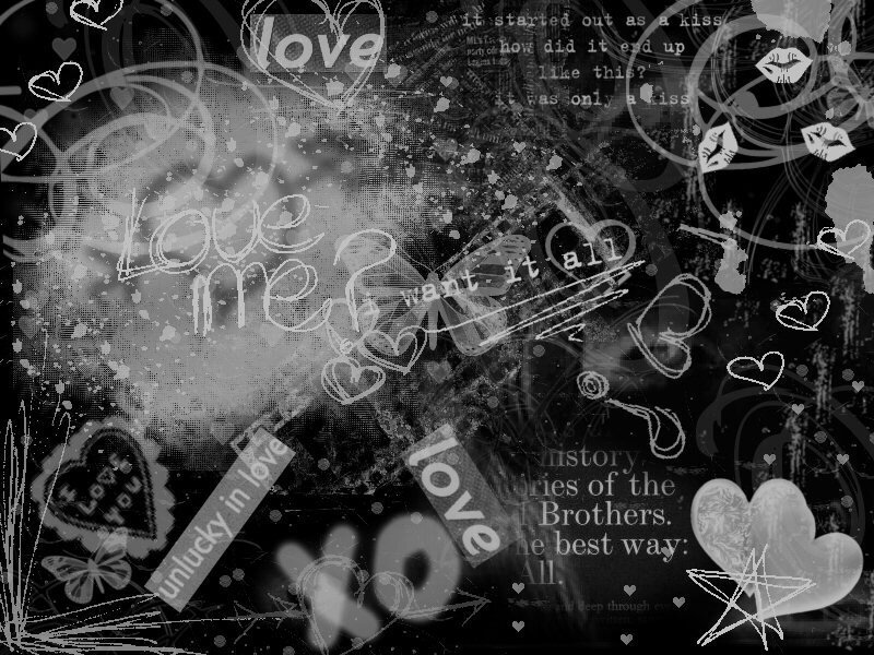 grunge love collage