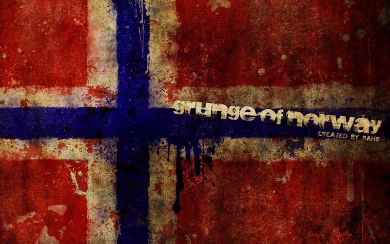 grunge norway flag design