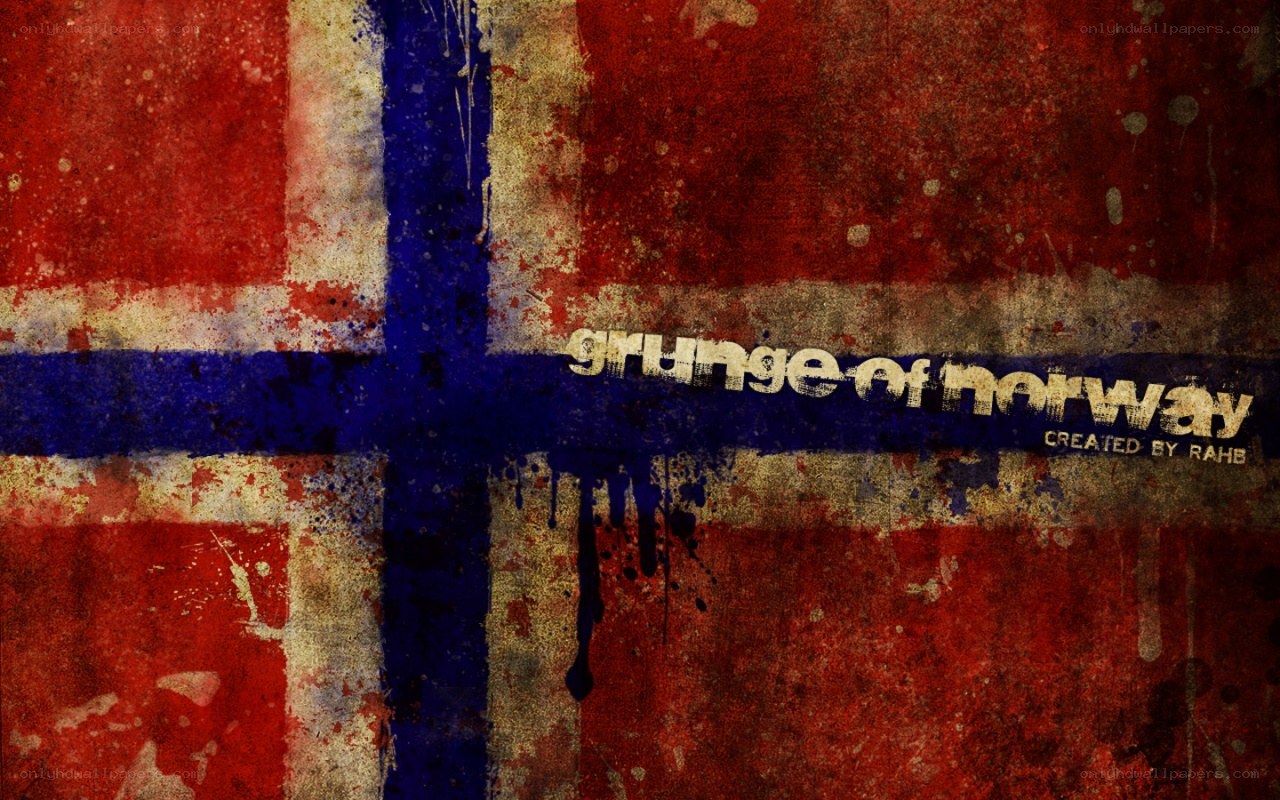 grunge norway flag design