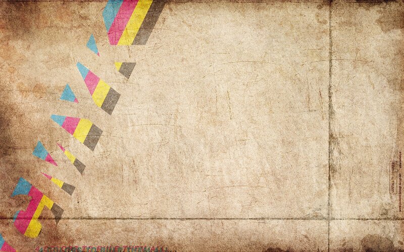 grunge paper with CMYK design