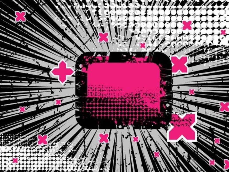 grunge pink and black graphic