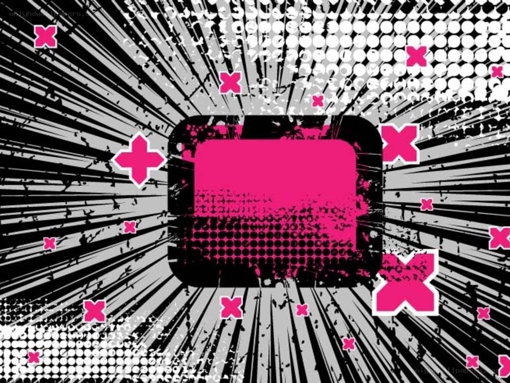 grunge pink and black graphic