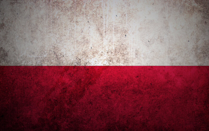 grunge polish flag background