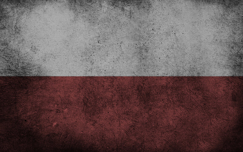 grunge polish flag texture