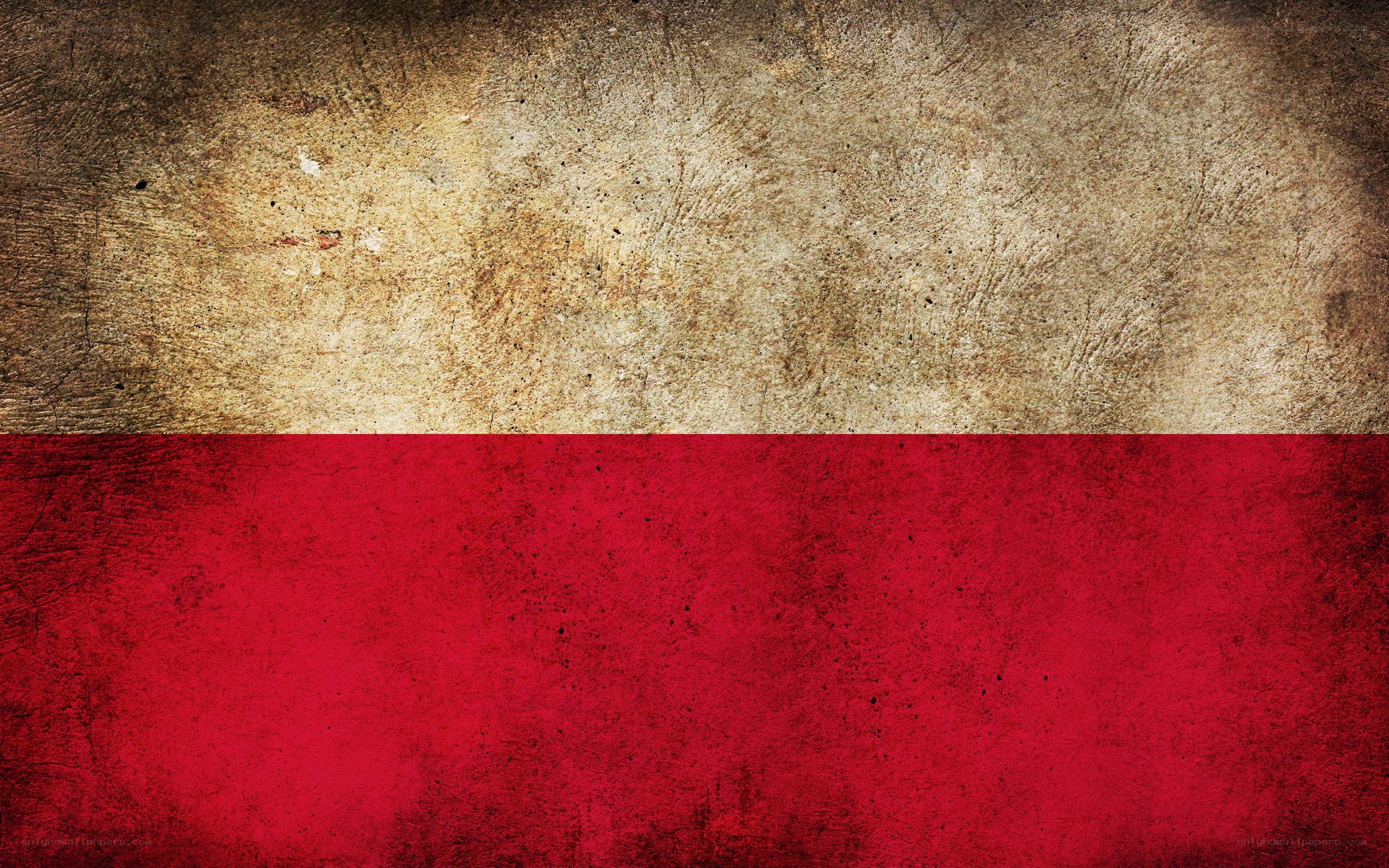 grunge polish flag texture