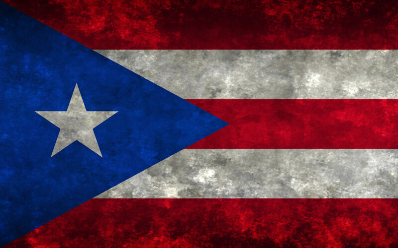 grunge puerto rican flag