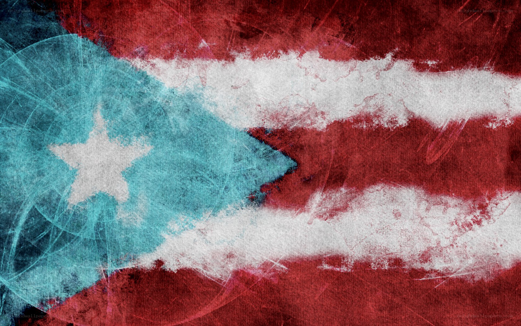 grunge puerto rican flag
