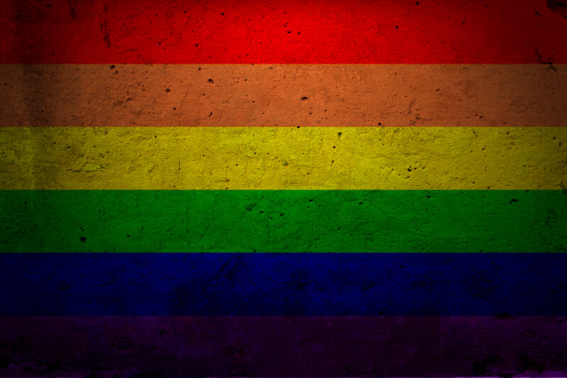 grunge rainbow flag