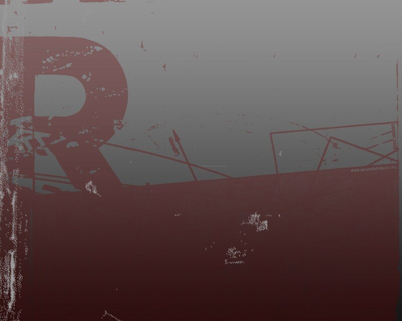 grunge red design with letter R