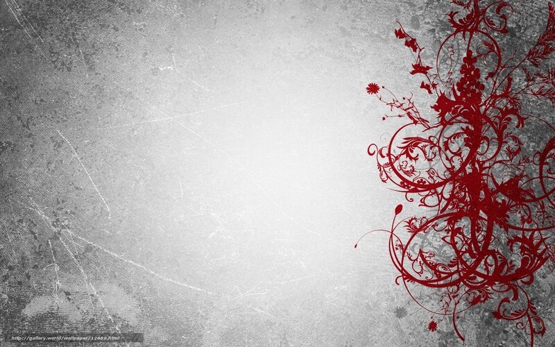 grunge red floral design