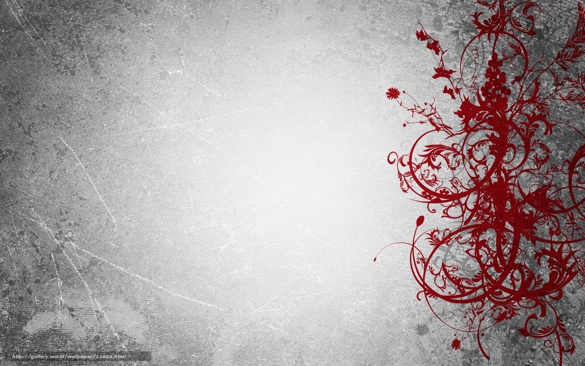 grunge red floral design