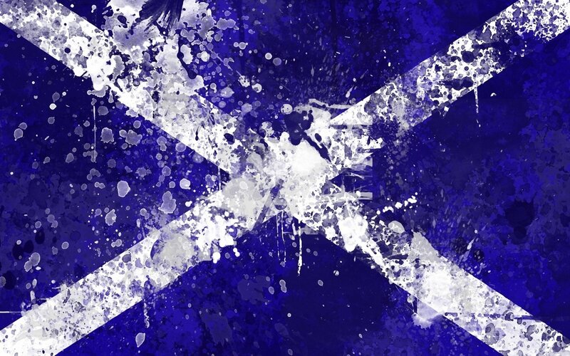 grunge scottish flag art
