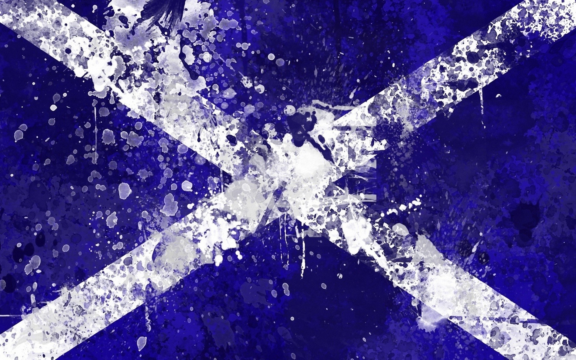 grunge scottish flag art