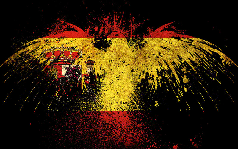 grunge spanish flag design