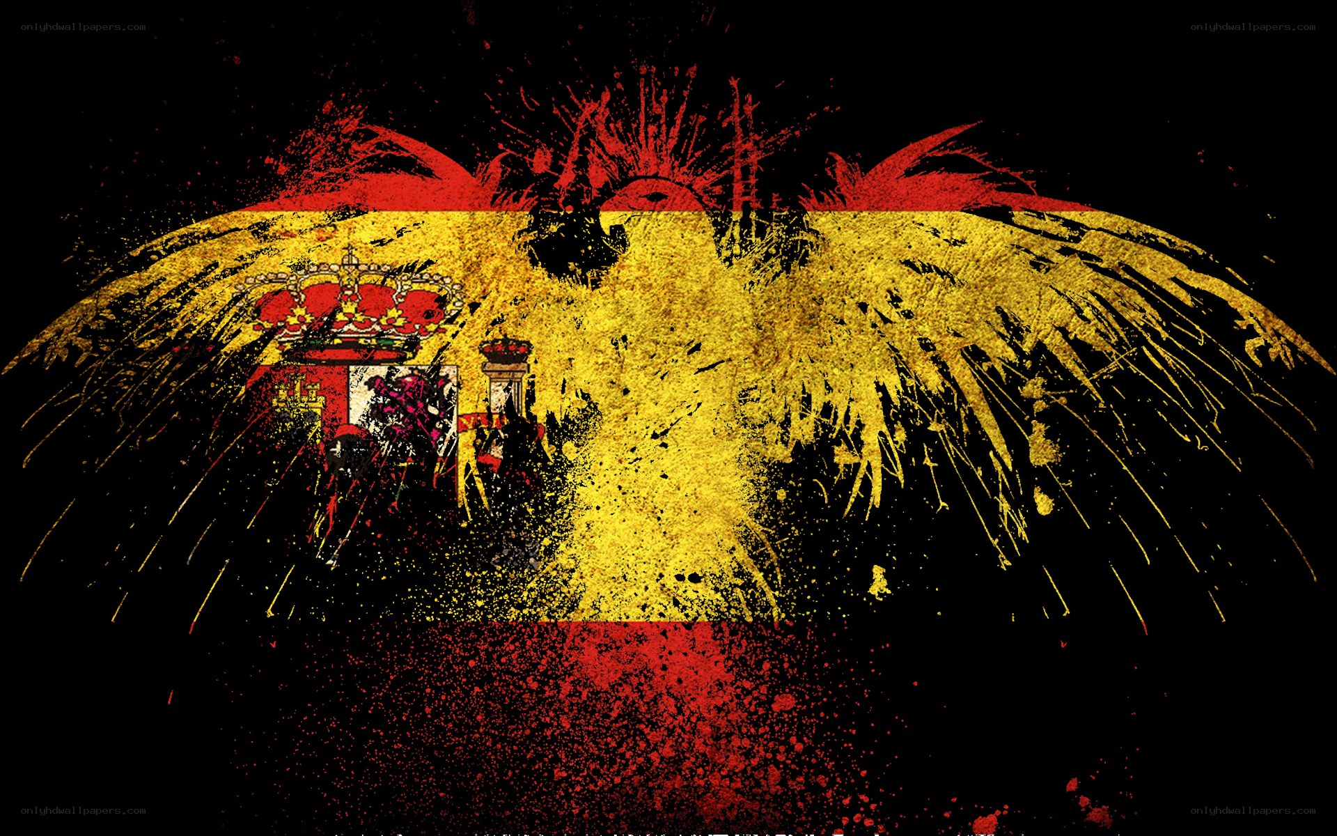 grunge spanish flag design