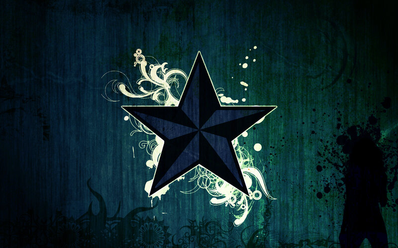 grunge star design wallpaper