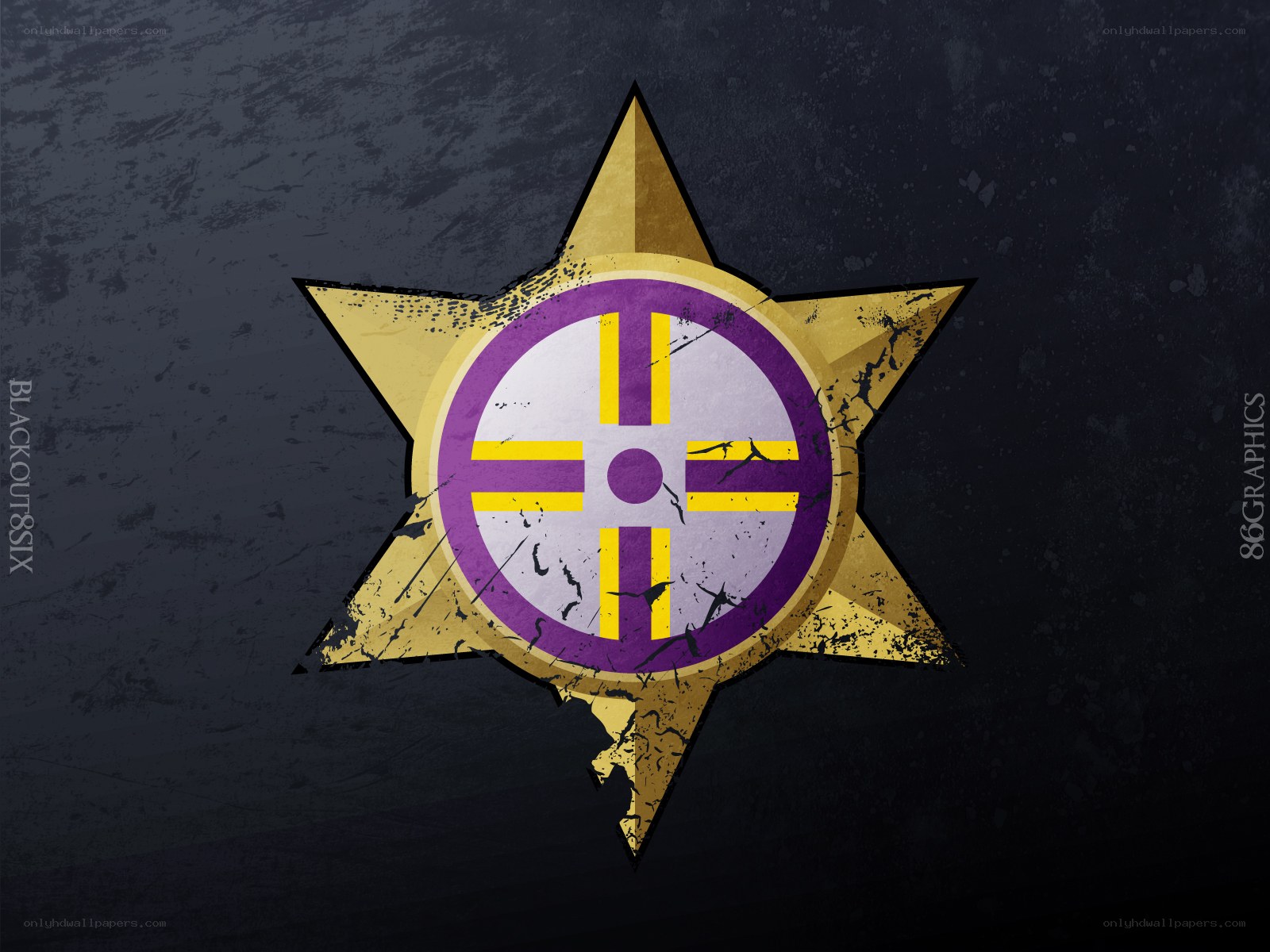 grunge star emblem