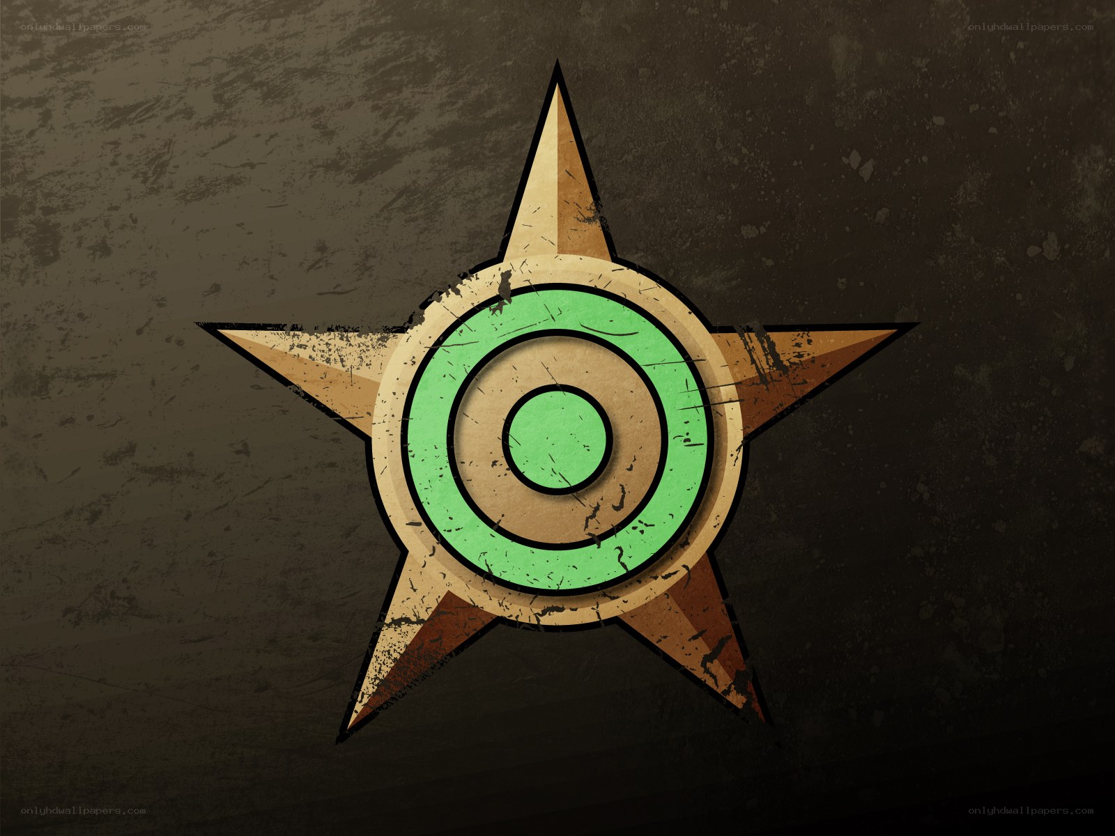 grunge star emblem