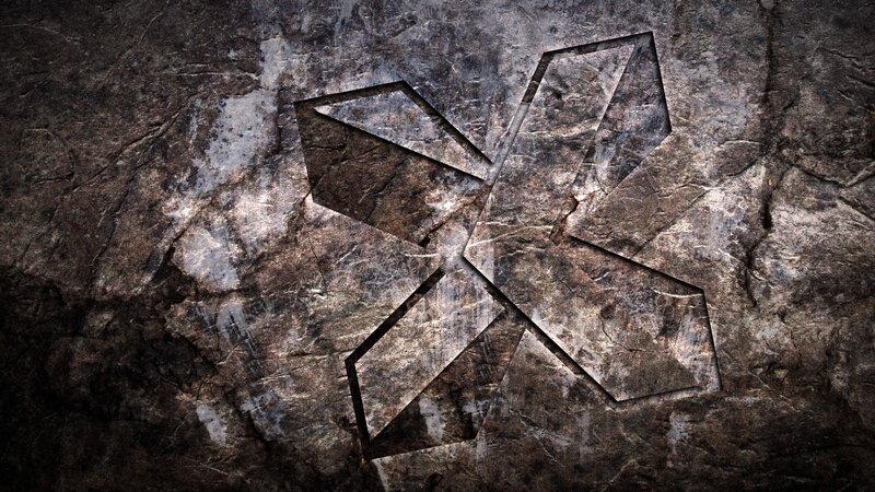 grunge star symbol on stone