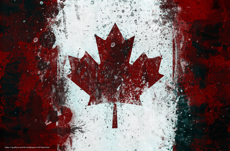 Grunge-style Canadian Flag
