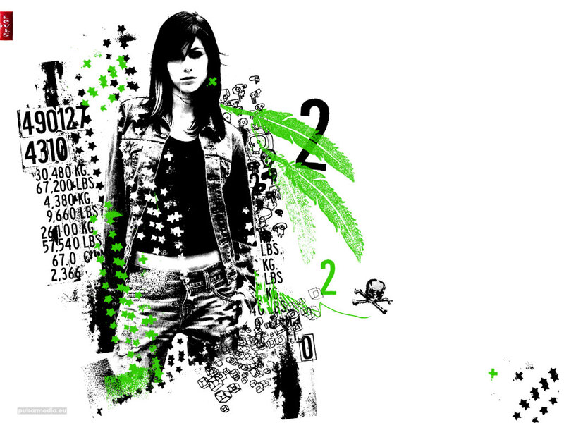 grunge-style female portrait