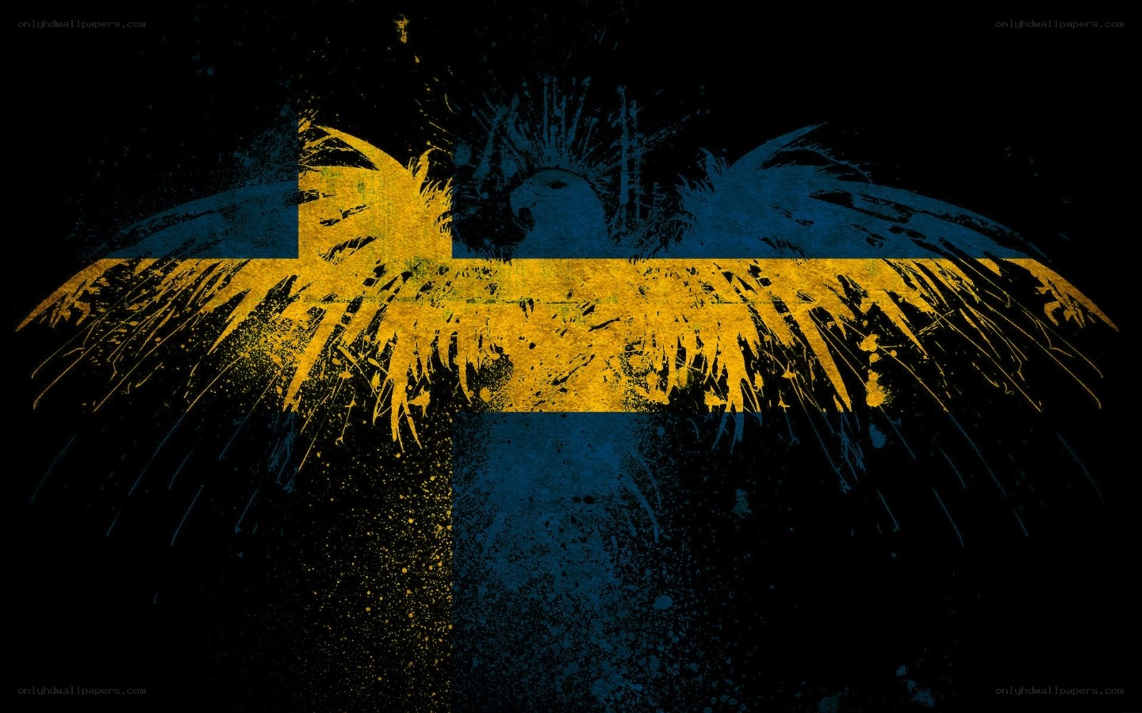 grunge swedish flag art