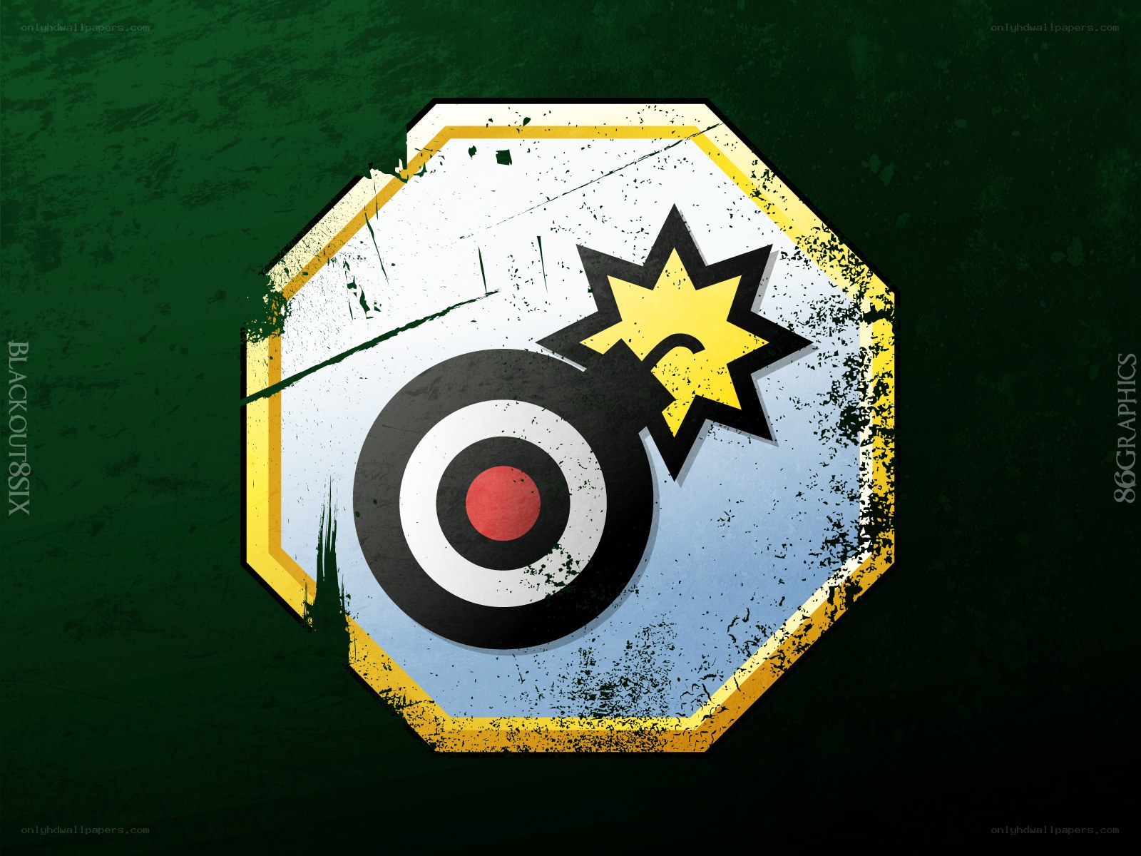grunge target and star logo