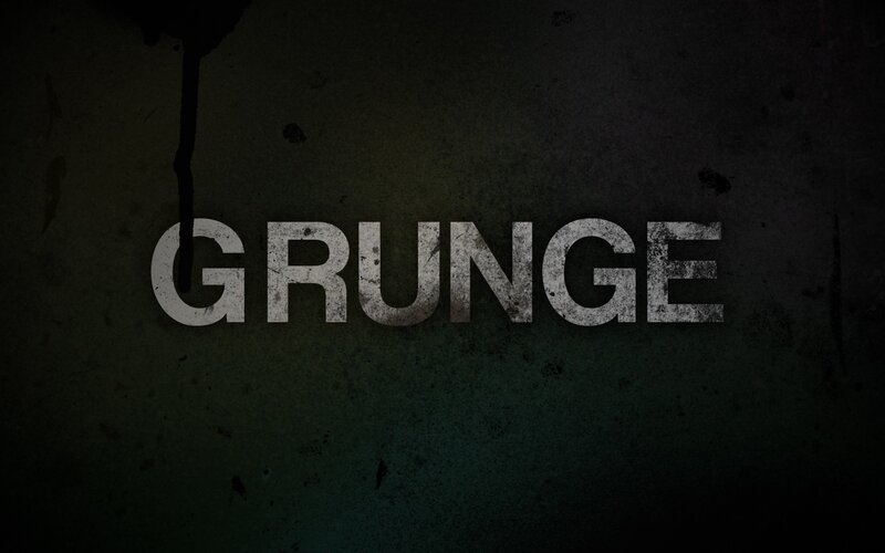 grunge text on dark background