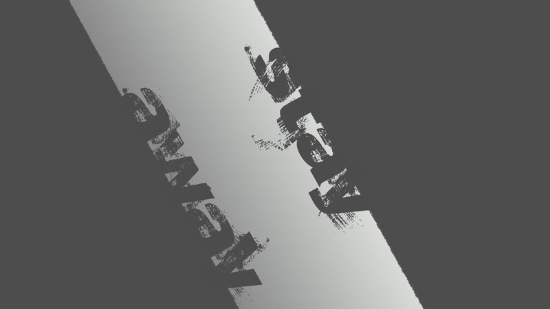 grunge text on diagonal stripe