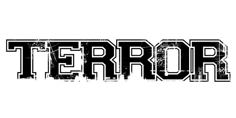 grunge text reading TERROR