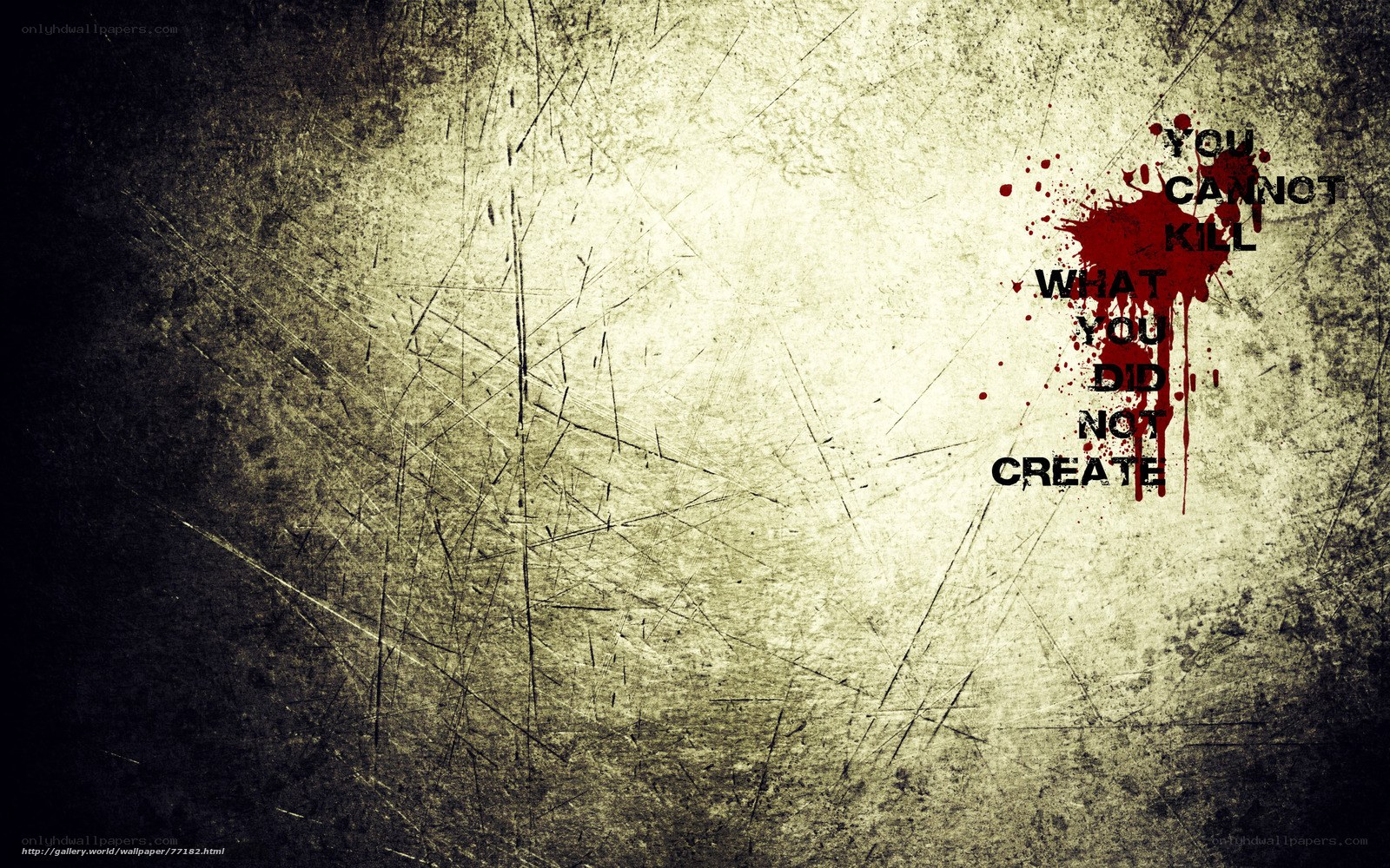 grunge text with blood splatter