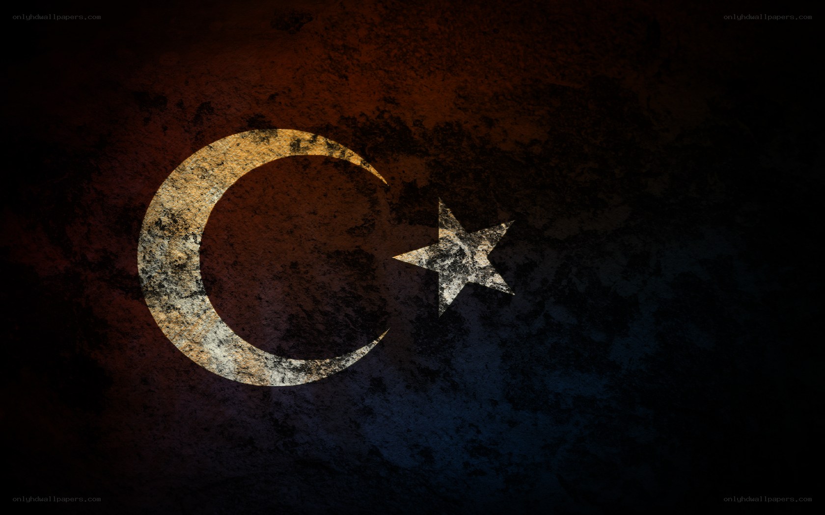 grunge turkish flag