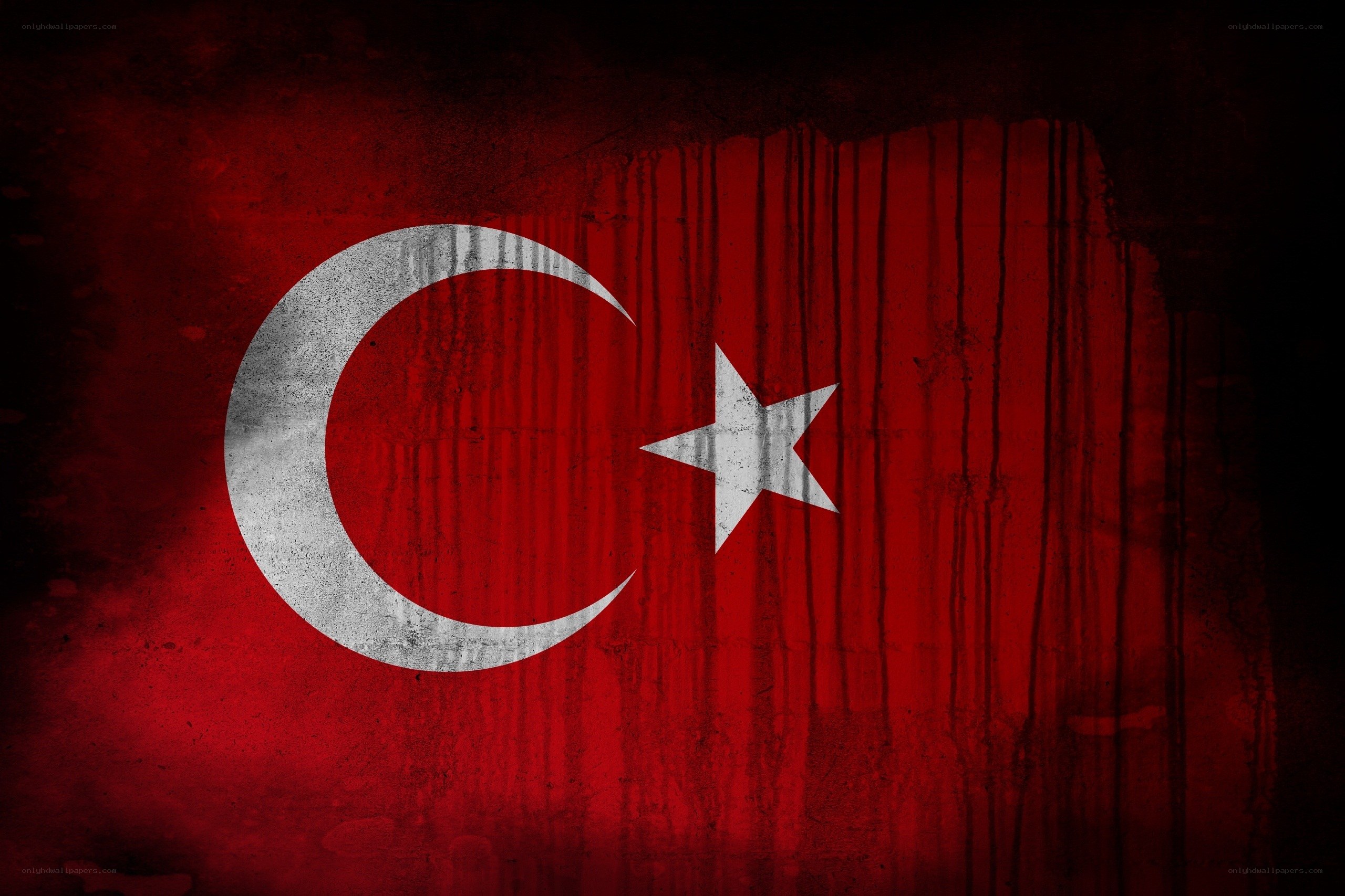 grunge turkish flag