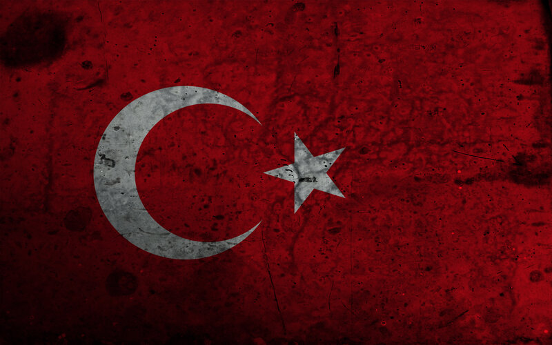grunge turkish flag