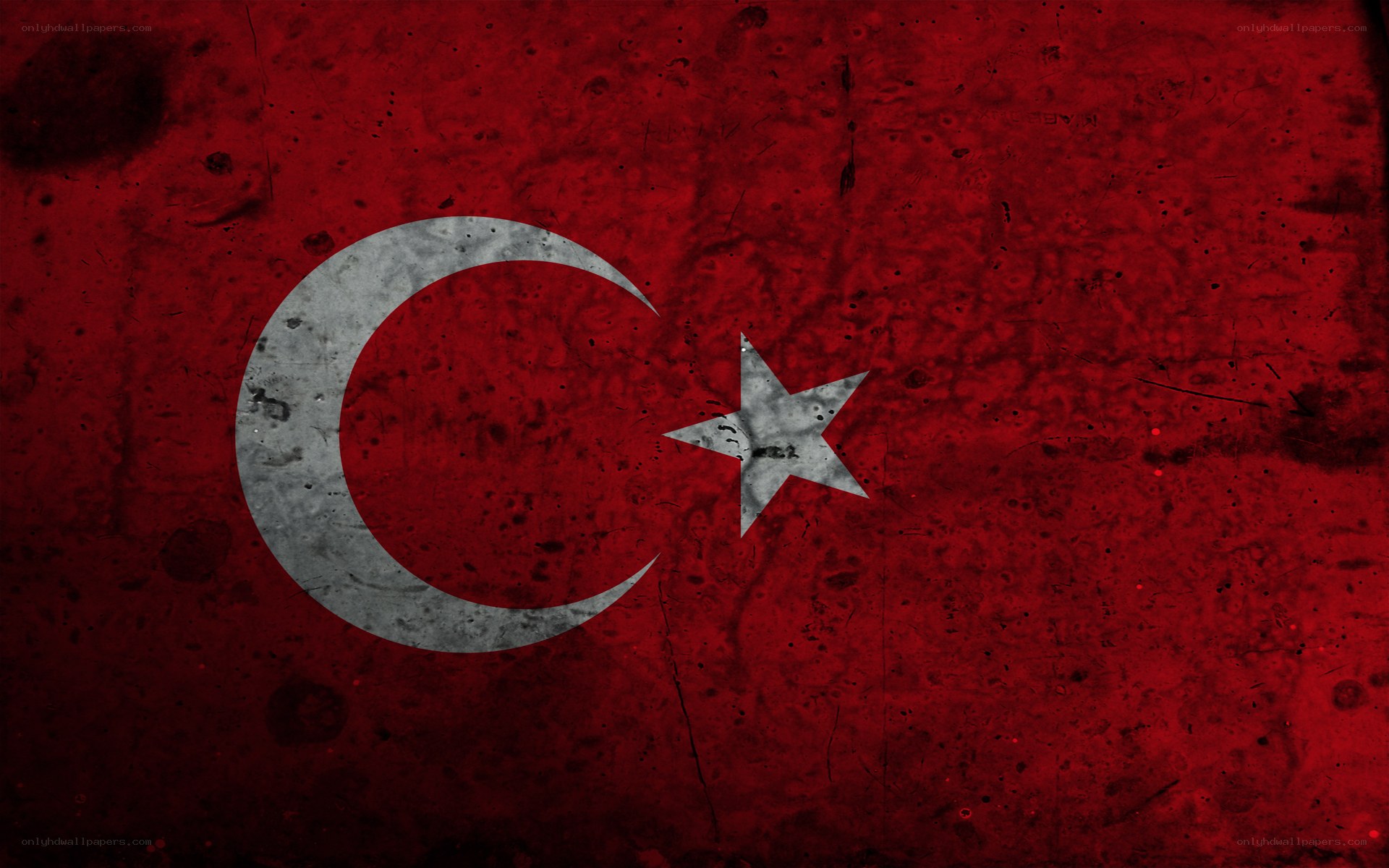 grunge turkish flag