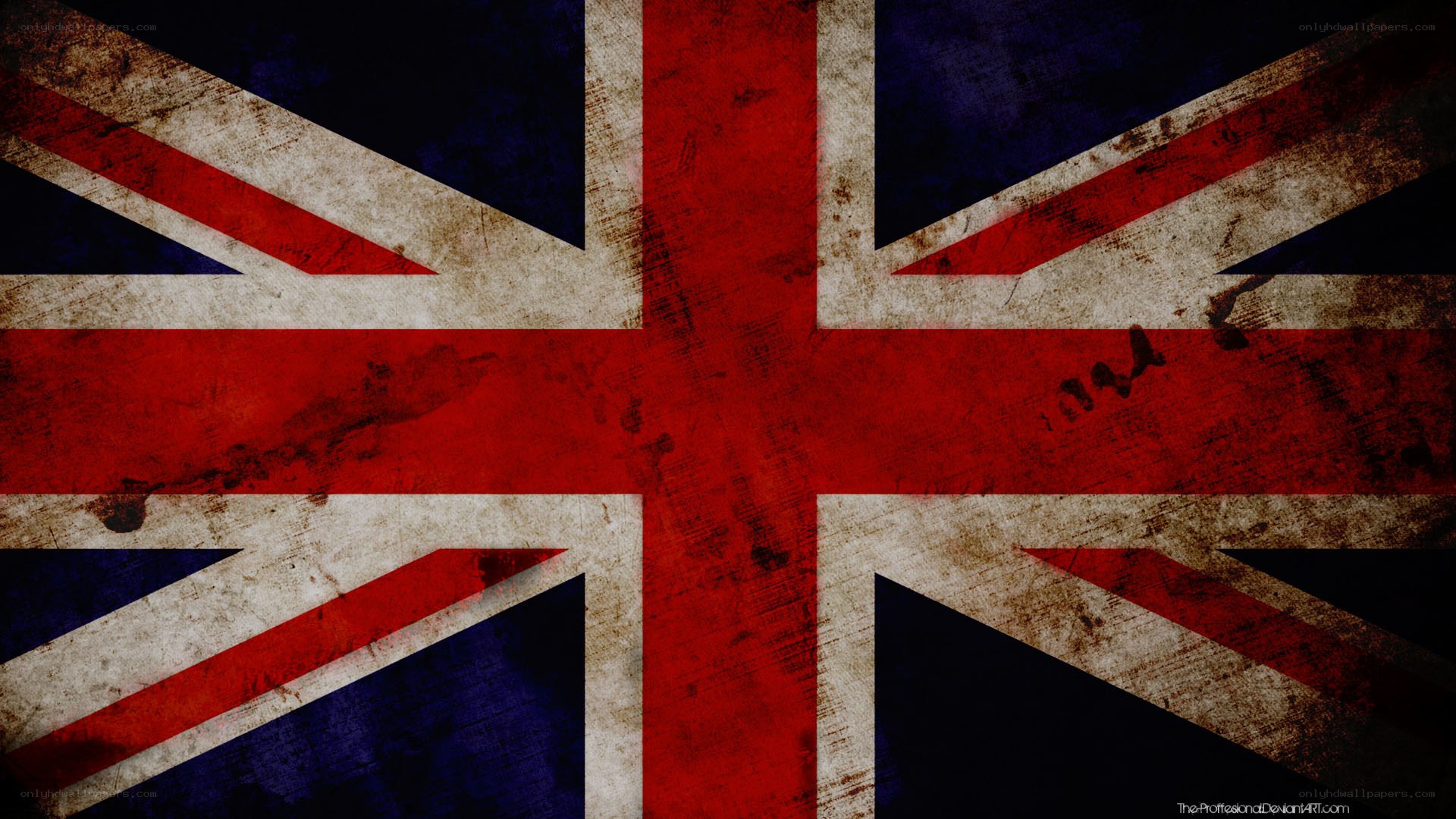 grunge union jack flag