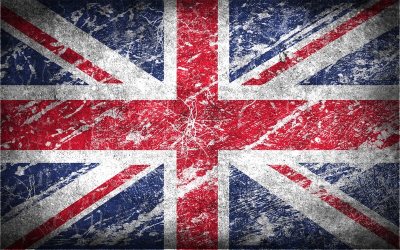 Grunge Union Jack Flag — Red