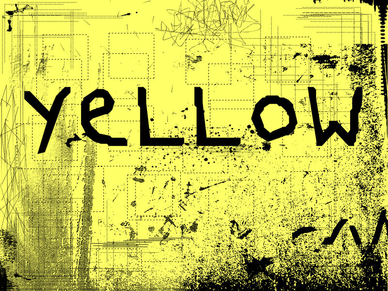 grunge yellow text design