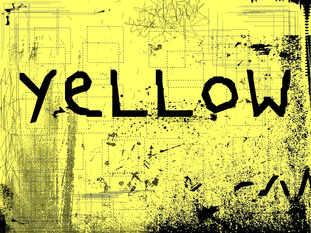 grunge yellow text design