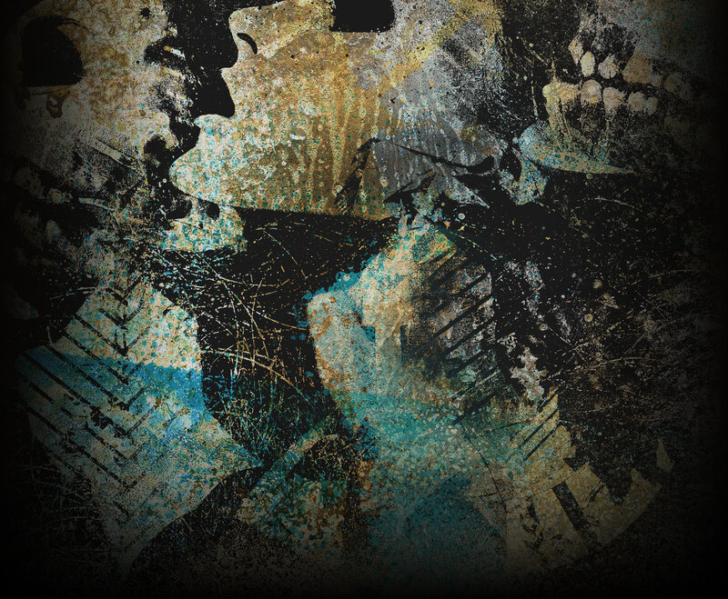 grungy abstract art collage