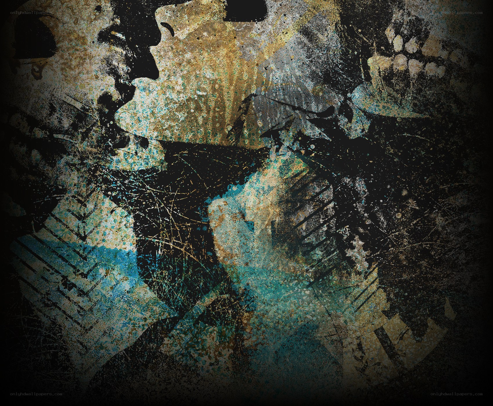 grungy abstract art collage