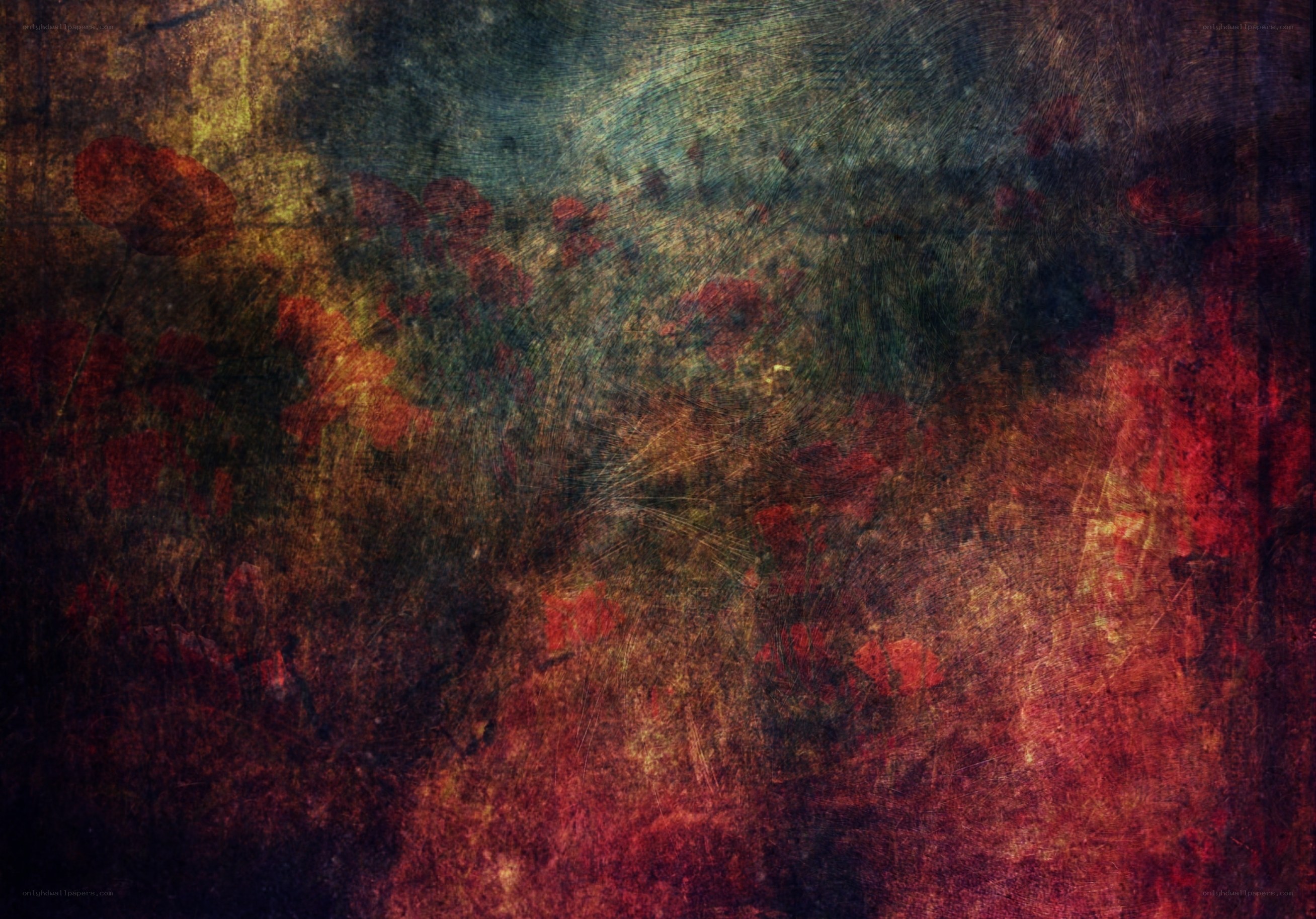 grungy abstract floral texture
