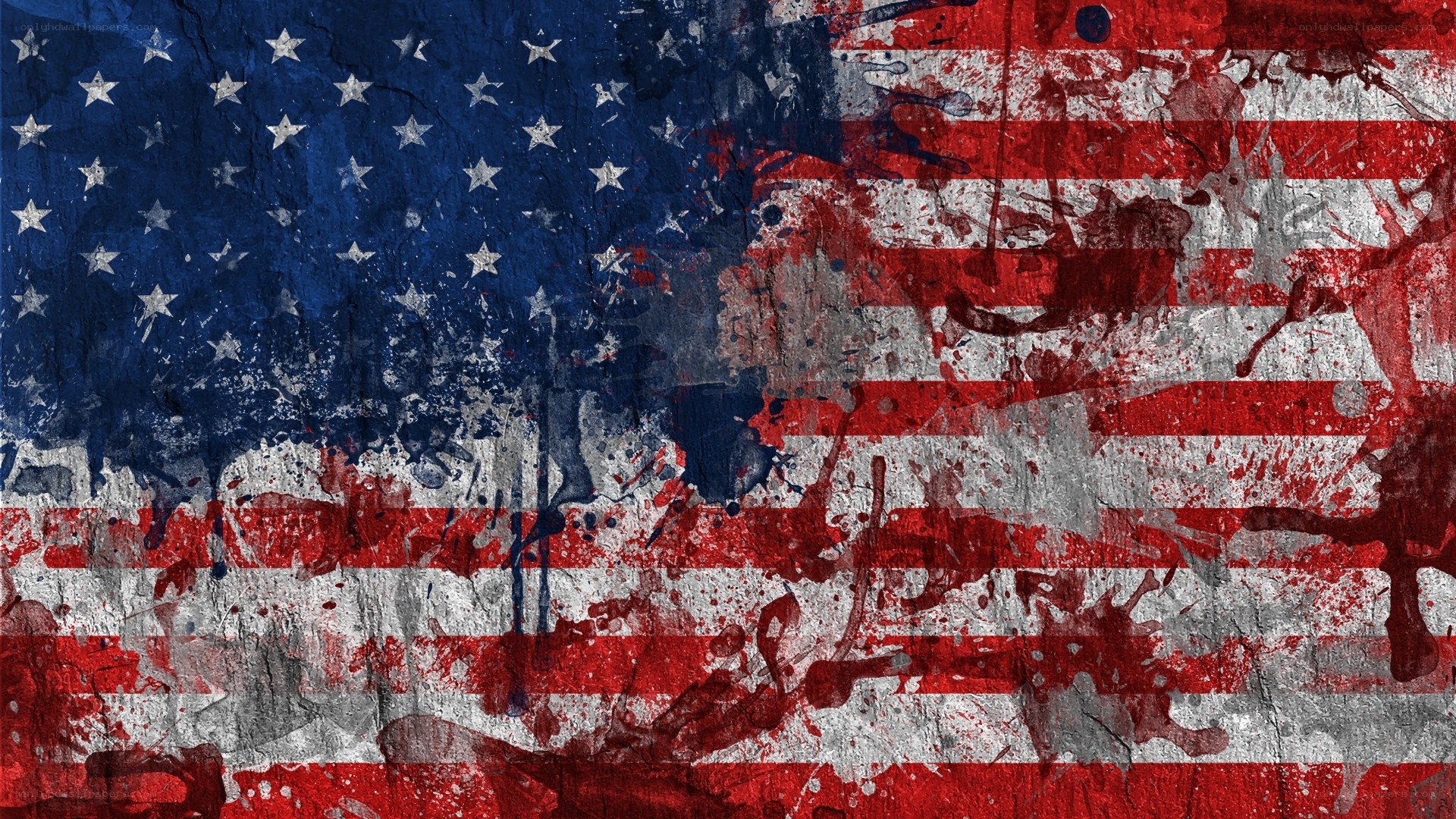 grungy american flag art