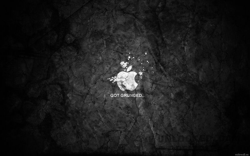 grungy apple logo wallpaper