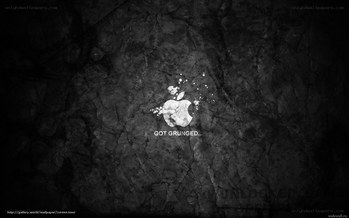 grungy apple logo wallpaper