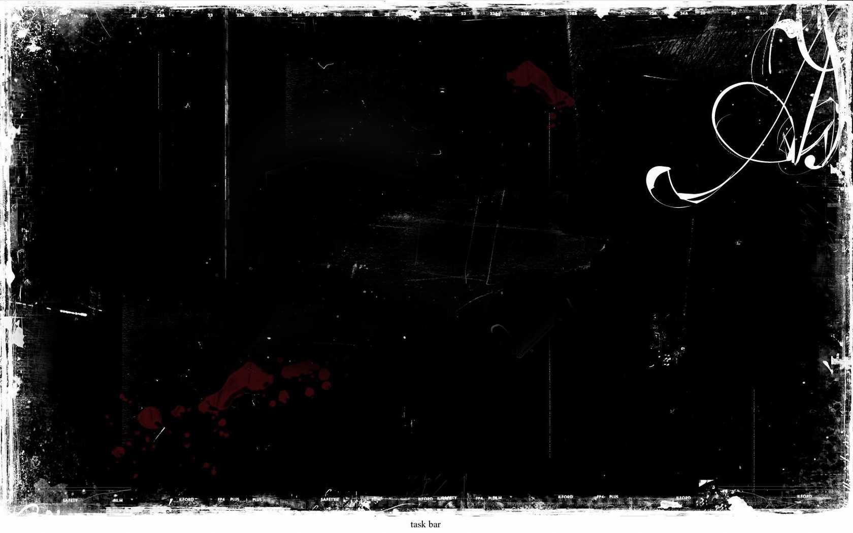 grungy black background with red splatters