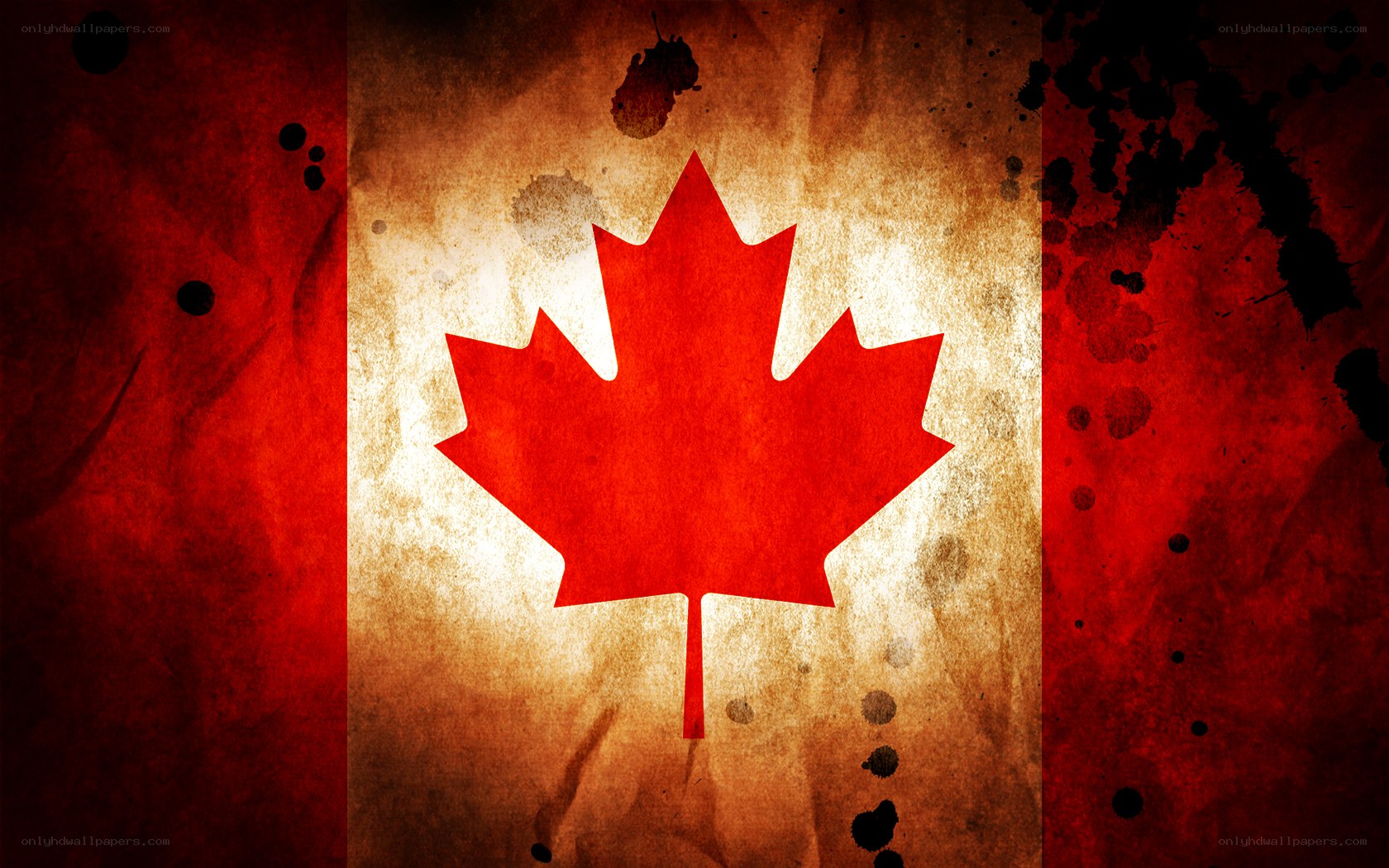 grungy canadian flag design